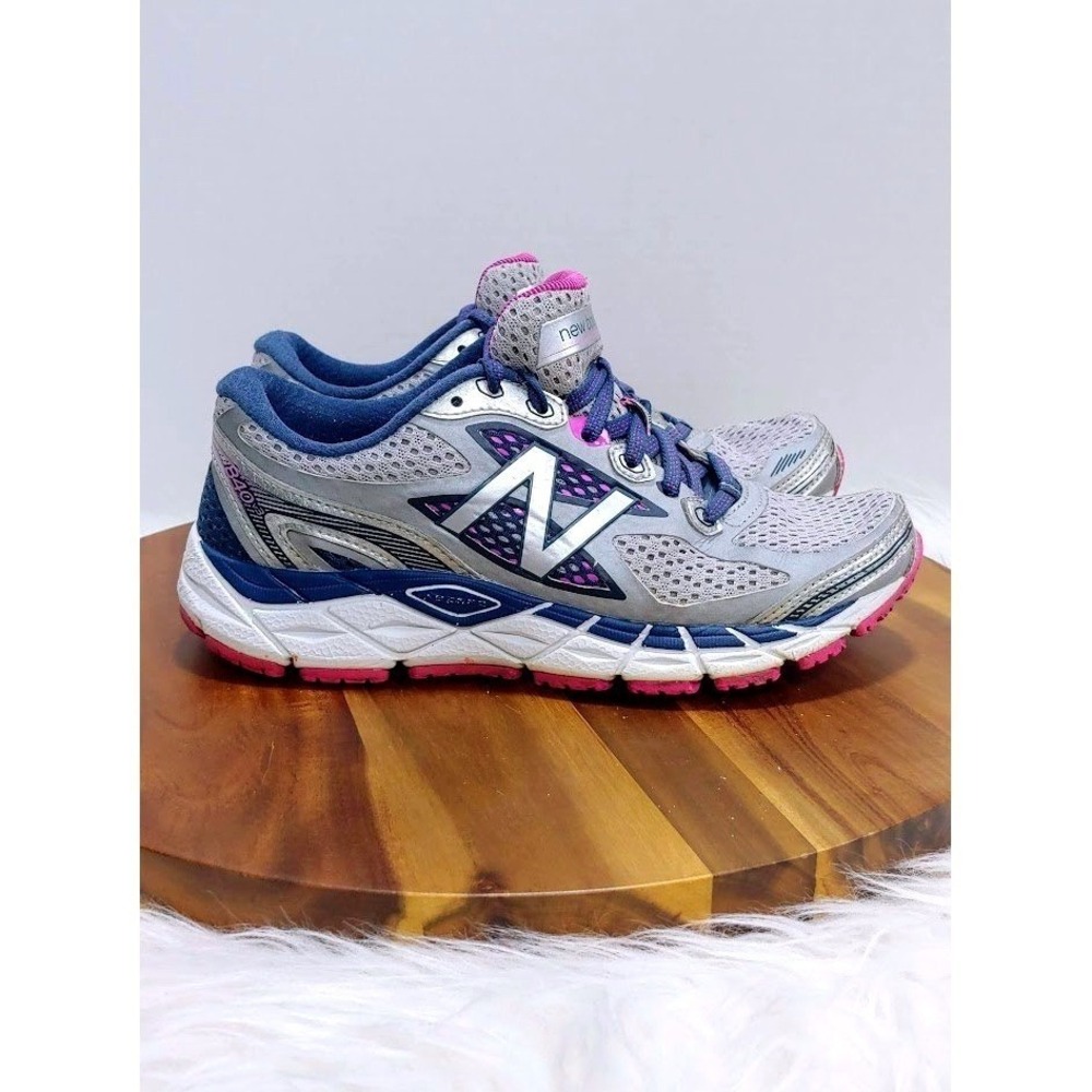 New Balance Grey Blue Pink Women's Athletic Running Shoes
